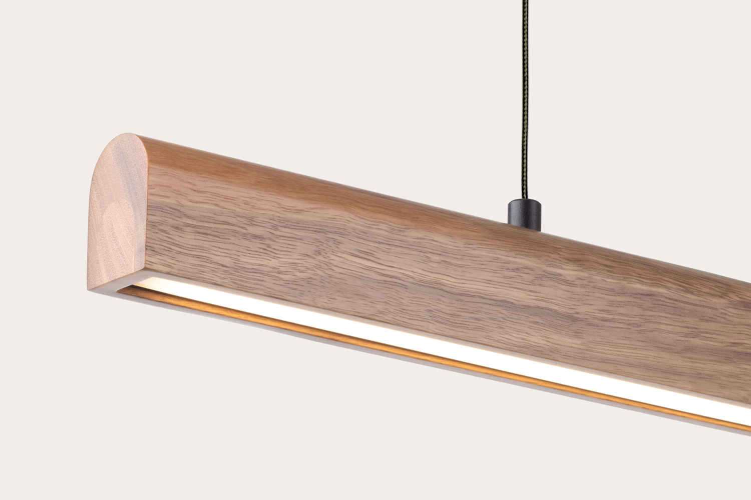 Arc Timber Pendant shown in Spotted Gum